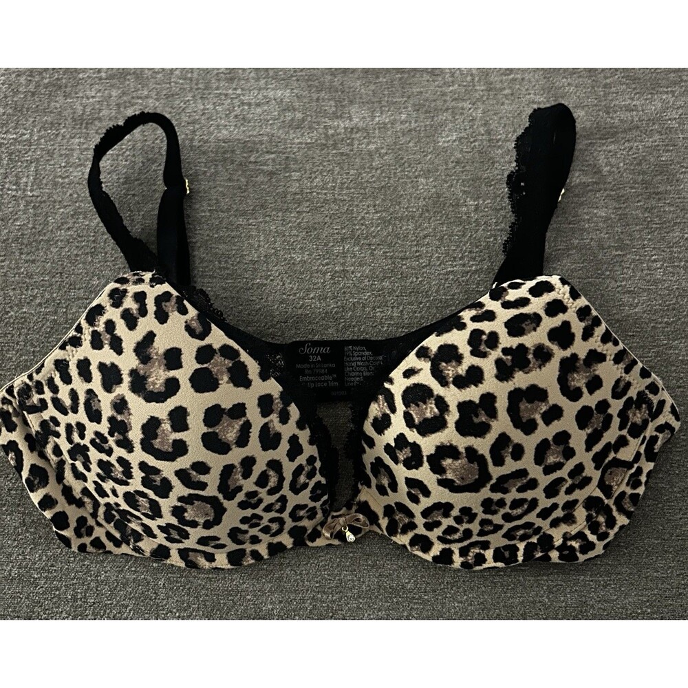 Soma Embraceable Push Up Lace Trim Bra Size 32A